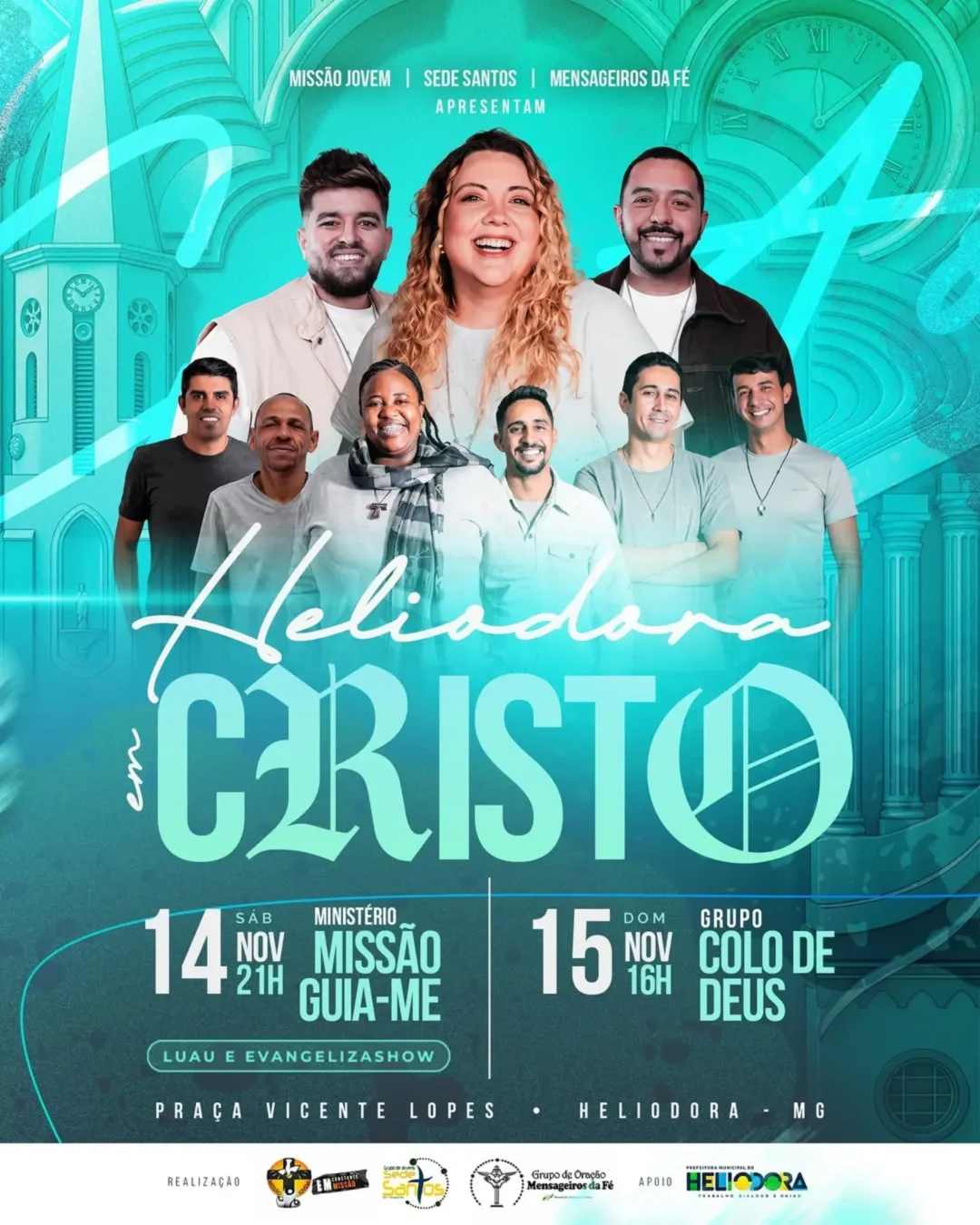 Heliodora em Cristo 2026 - Cartaz oficial do evento com Grupo Colo de Deus