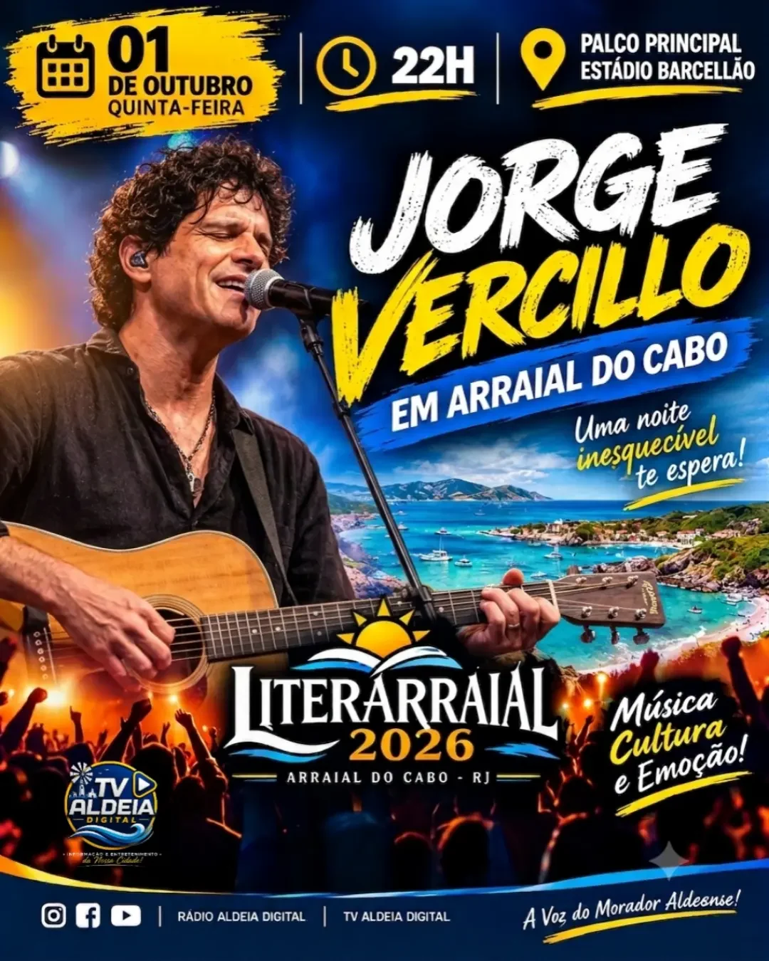 Jorge Vercillo em Literarraial Arraial do Cabo 2026