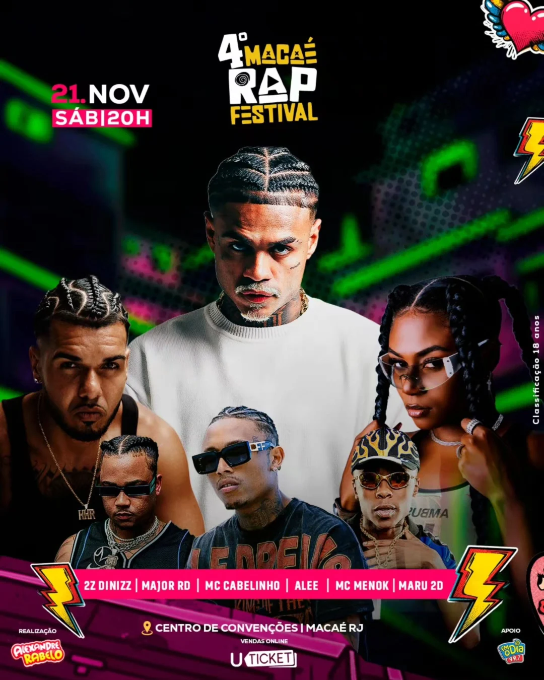 Macaé Rap Festival 2026: MC Cabelinho 1 Macaé Rap Festival 2026 - Cartaz oficial da 4ª edição com MC Cabelinho e Major RD