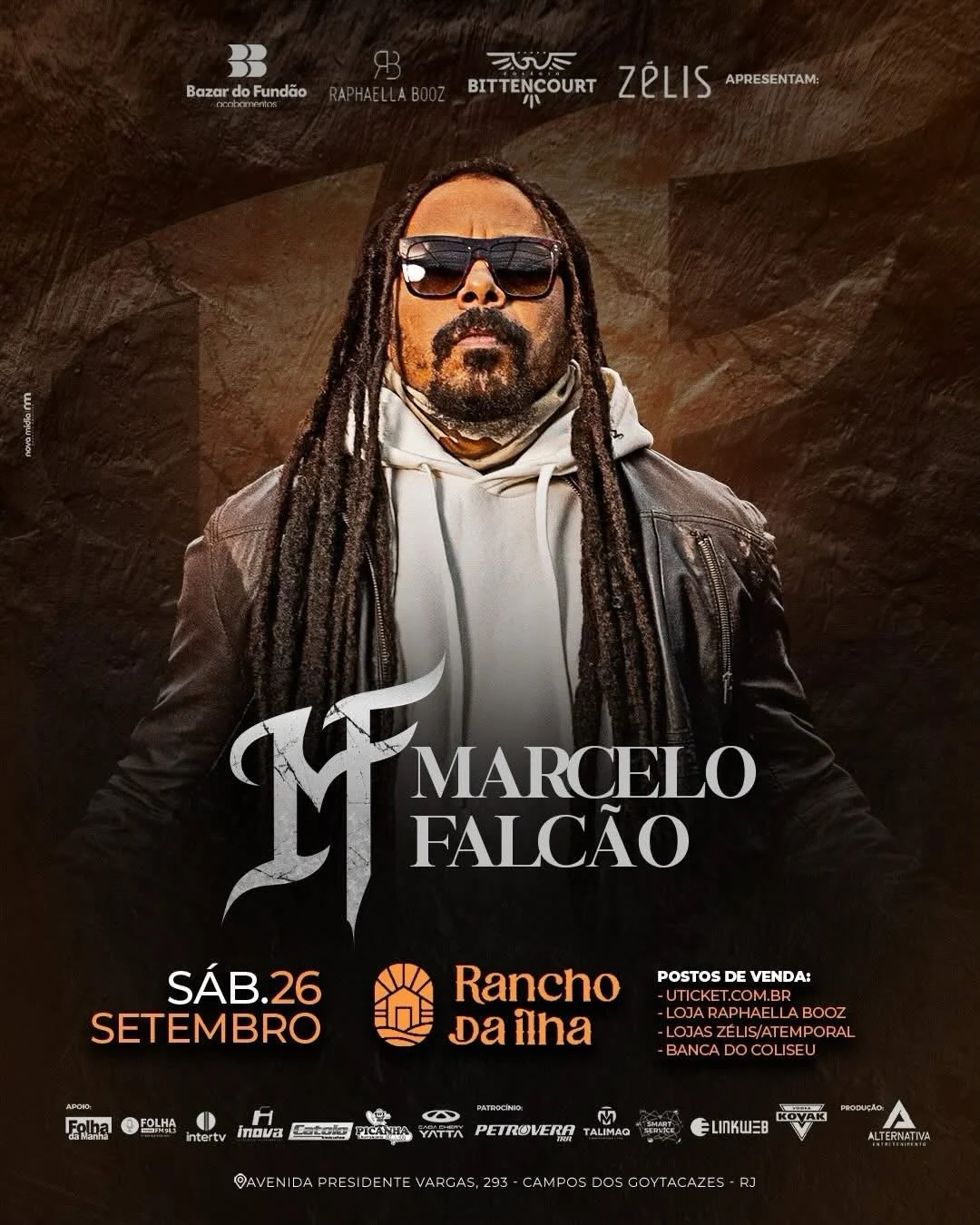 Marcelo Falcão em Campos 2026 no Rancho da Ilha 1 Marcelo Falcão em Campos 2026 - Show ao vivo no Rancho da Ilha