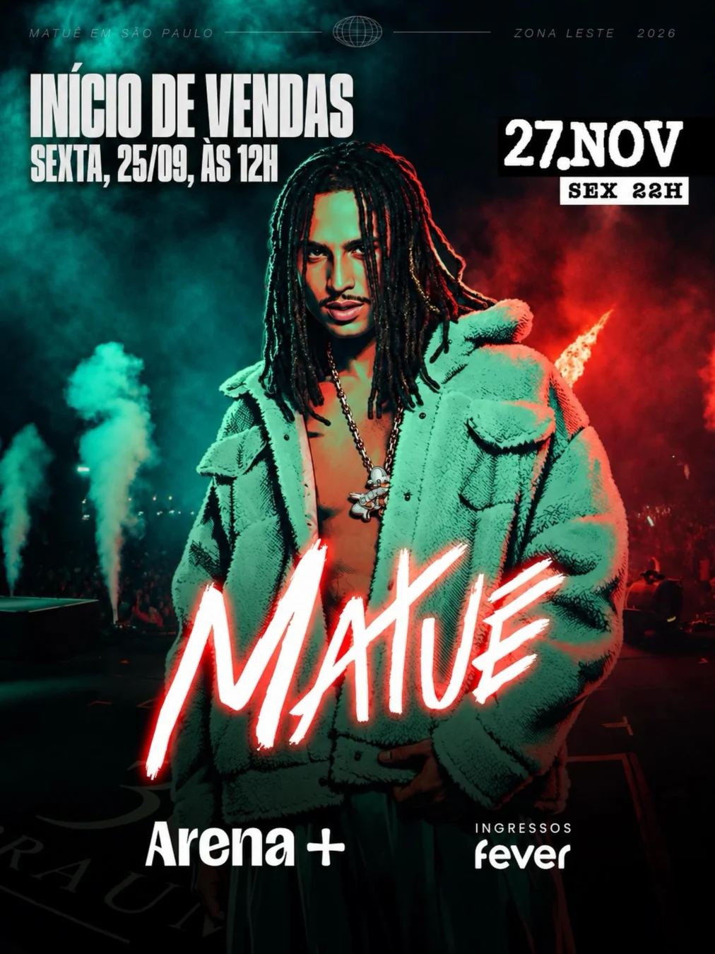 Matuê no Arena Mais SP 2026 - Show de Trap na Zona Leste