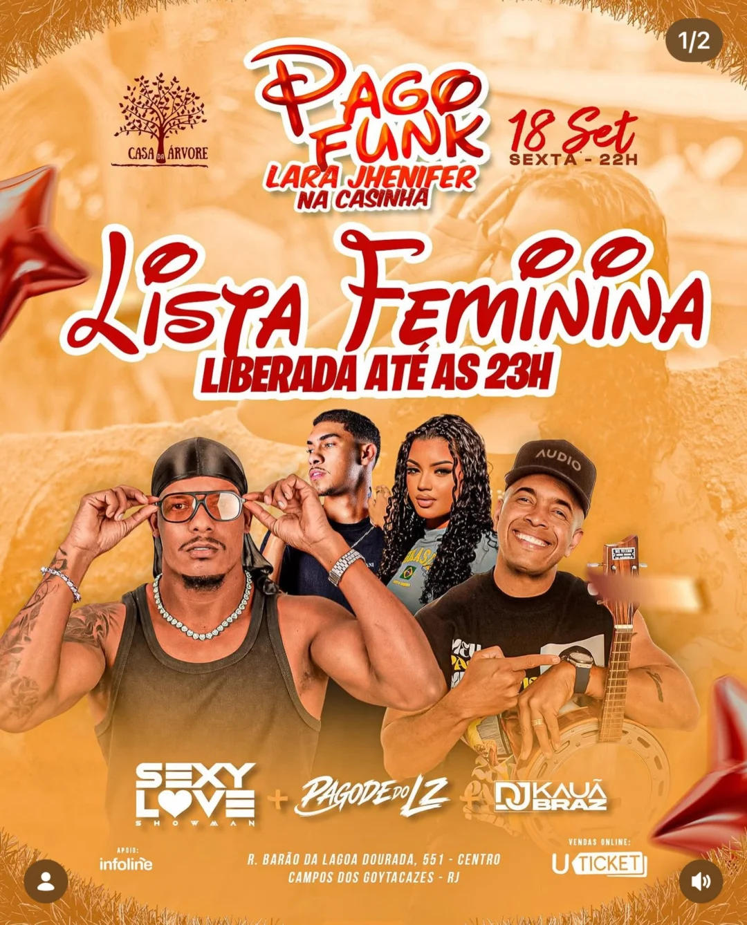 Pago Funk Campos 2026 - Cartaz oficial da festa na Casa da Árvore em Campos dos Goytacazes (RJ)