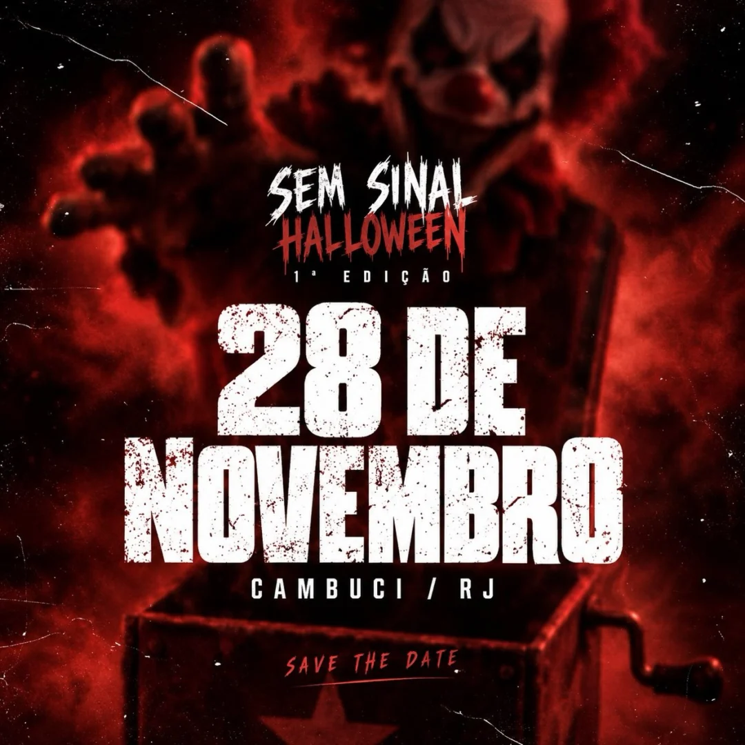 Sem Sinal Halloween Cambuci 2026: Festa Temática de Terror 1 Sem Sinal Halloween Cambuci 2026 - Cartaz oficial da festa em Cambuci RJ