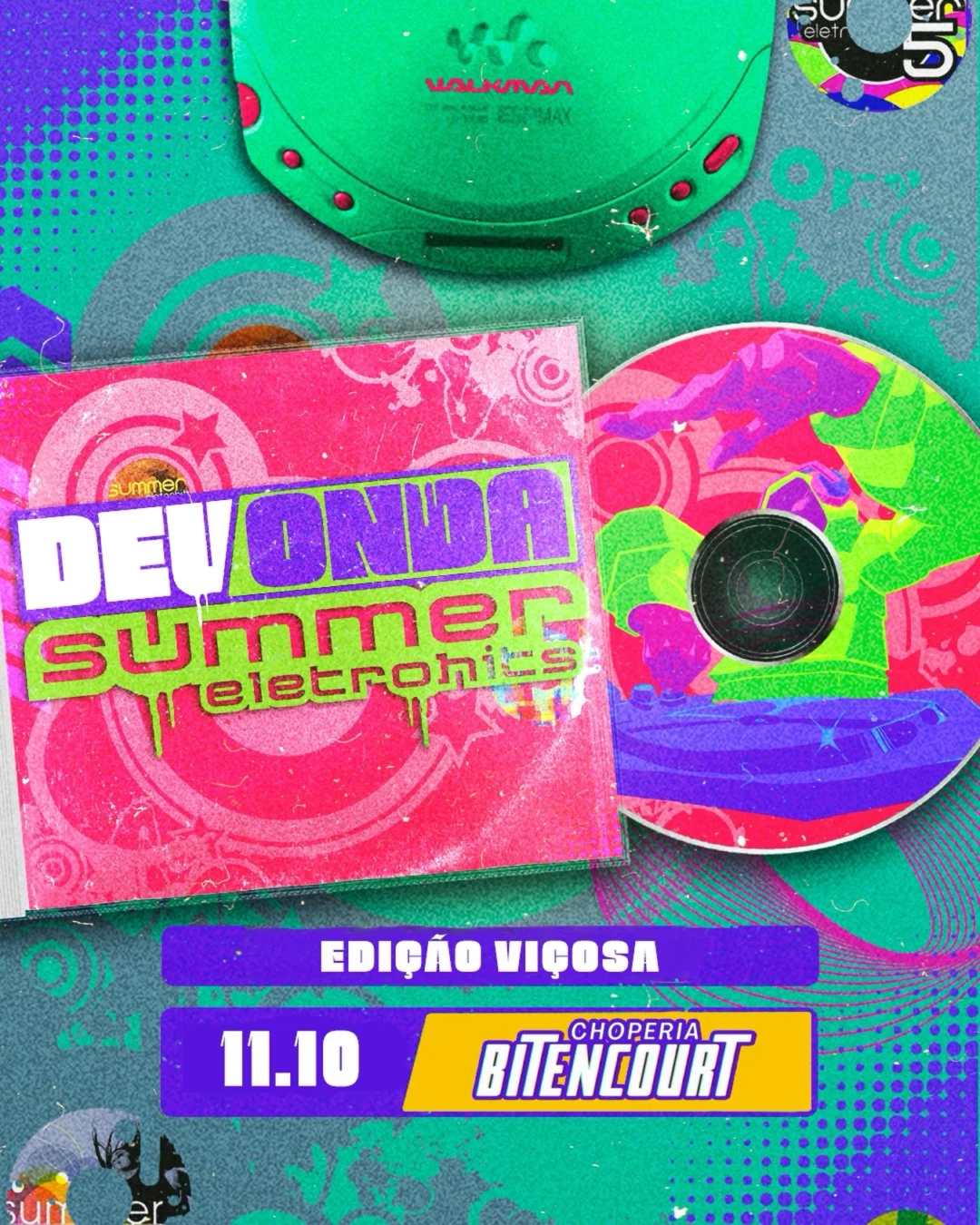 Summer Eletrohits Viçosa 2026: Festa Deu Onda 1 Summer Eletrohits Viçosa 2026 - Cartaz oficial da festa Deu Onda na Choperia Bitencourt