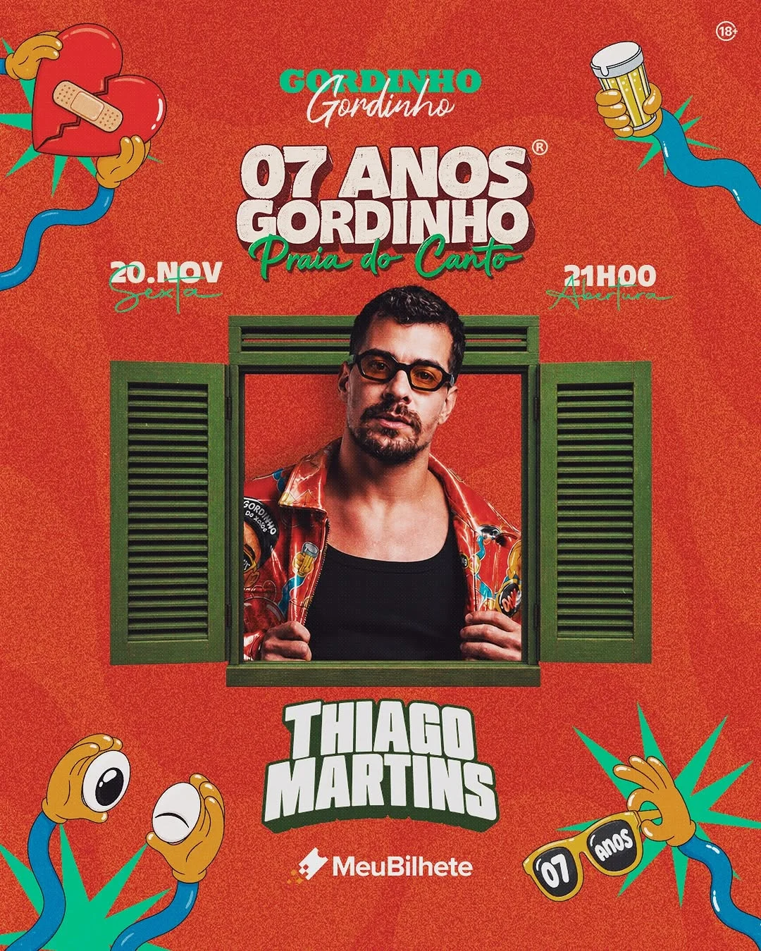 Thiago Martins no Gordinho 2026: Aniversário 1 Thiago Martins no Gordinho 2026 comemoração de 7 anos cartaz oficial