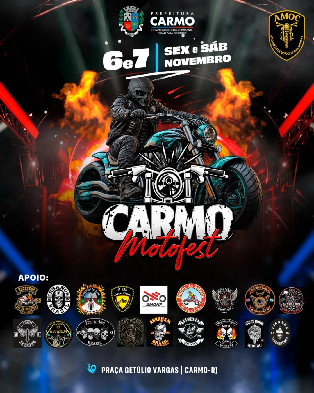 Carmo Motofest 2026 - Cartaz oficial do evento em Carmo RJ
