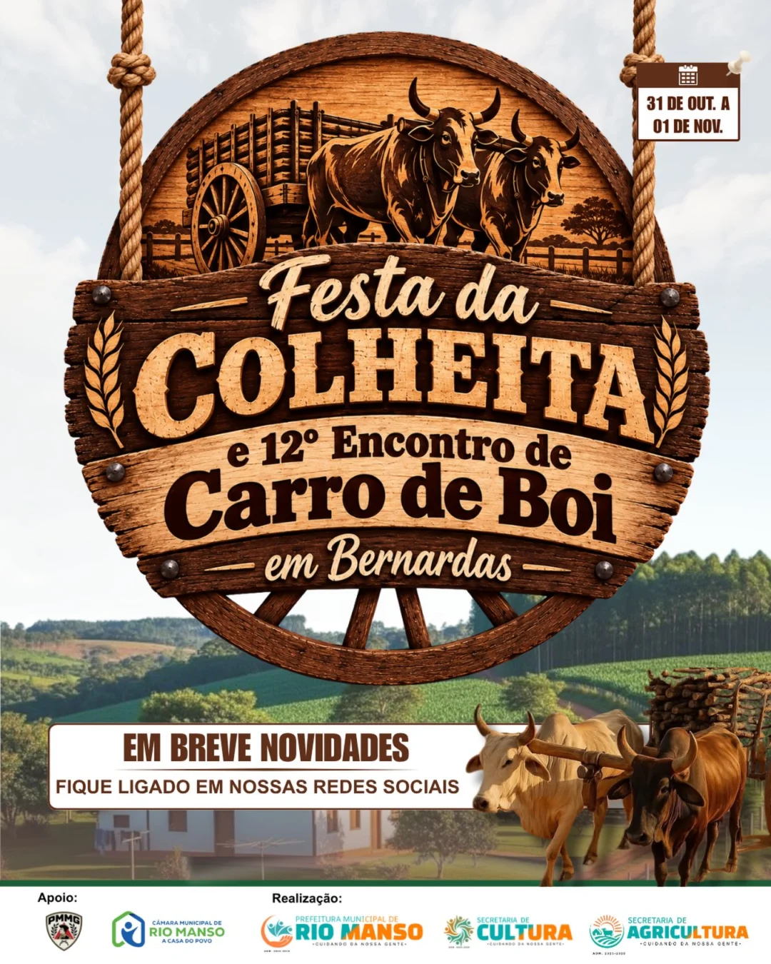 Festa da Colheita Rio Manso 2026 e Encontro do Carro de Boi